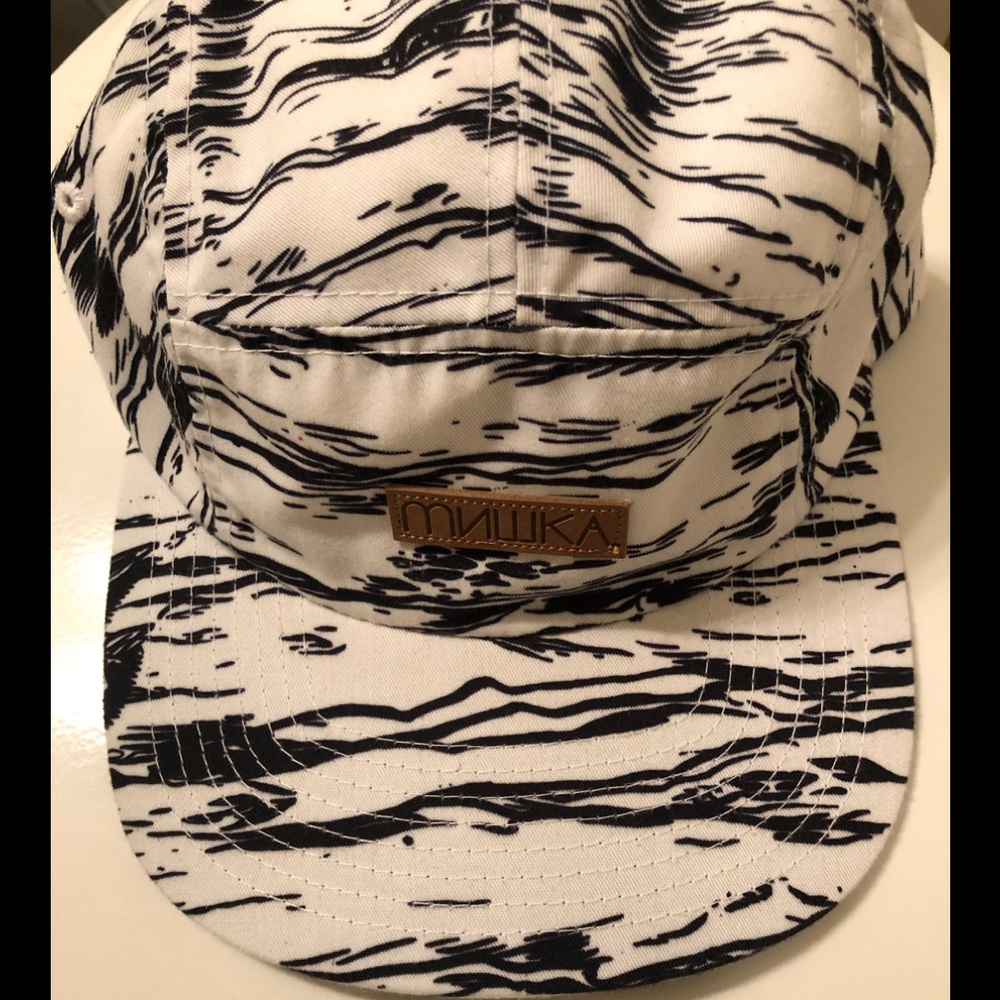 Mnwka white mummy hand 5 panel hat